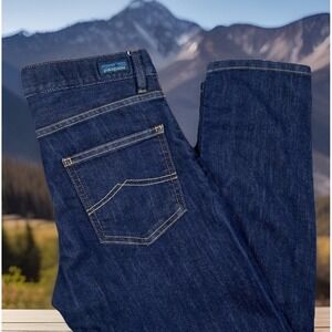 Patagonia Boyfriend Jeans Women 25 Straight Blue Organic Cotton Mom Hiking-EUC